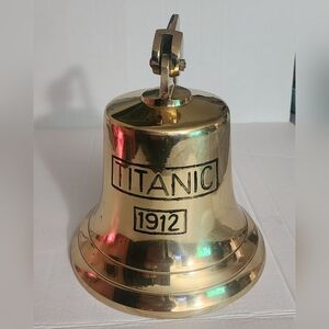 Brass RMS Titanic 1912 Ship Replica Bell w/ Wall Mount Bracket